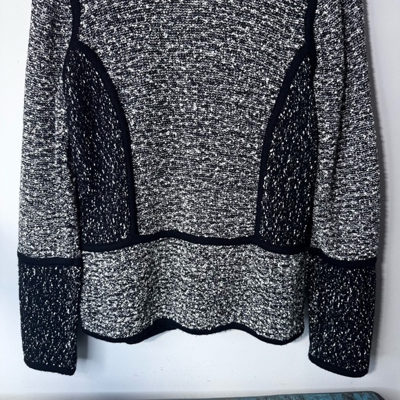 Vince Cotton Wool Blend Knit Open Front Cardigan Black Grey Sweater Size XL - Picture 8 of 10